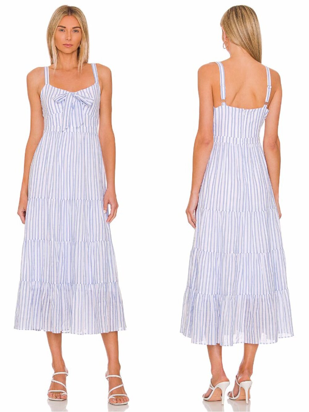 NWT New Likely Stasia Blue And White Striped Dress Size 4